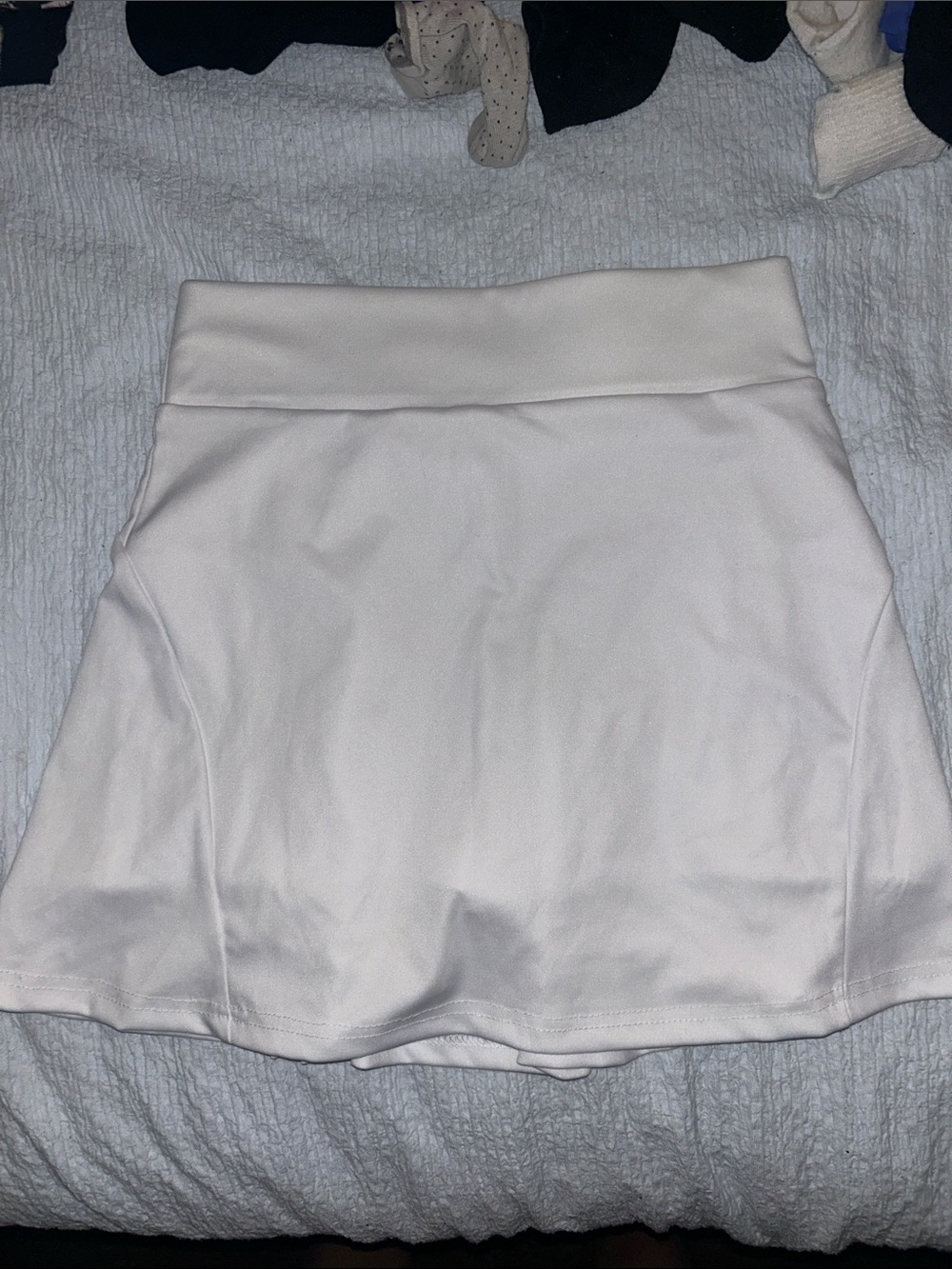 White High-Waist Golf Skort